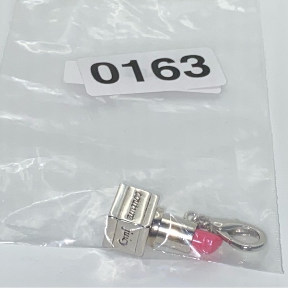 Juicy Couture silver tone and pink lipstick charm - Picture 9 of 9